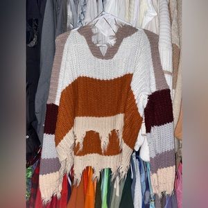 impressions v-neck colorback sweater